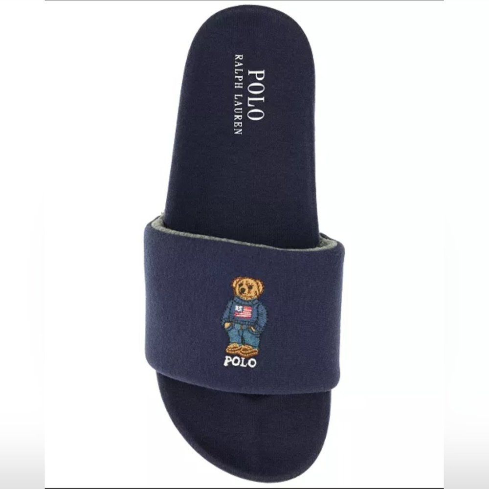 Brand New Polo Ralph Lauren USA Bear Slides Sandles 9
